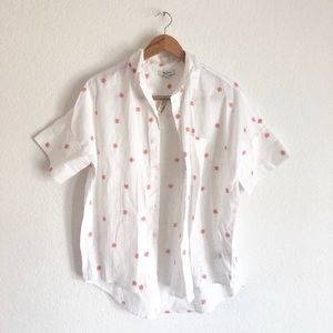 Madewell daisy courier button down shirt NWT M